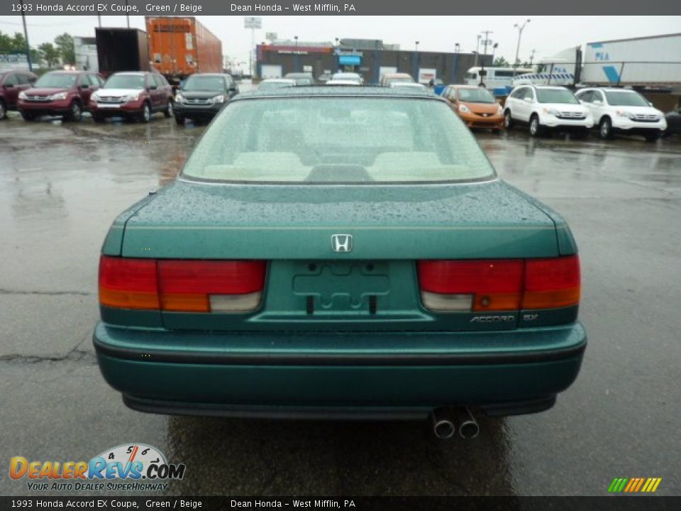 1993 Honda Accord EX Coupe Green / Beige Photo #3