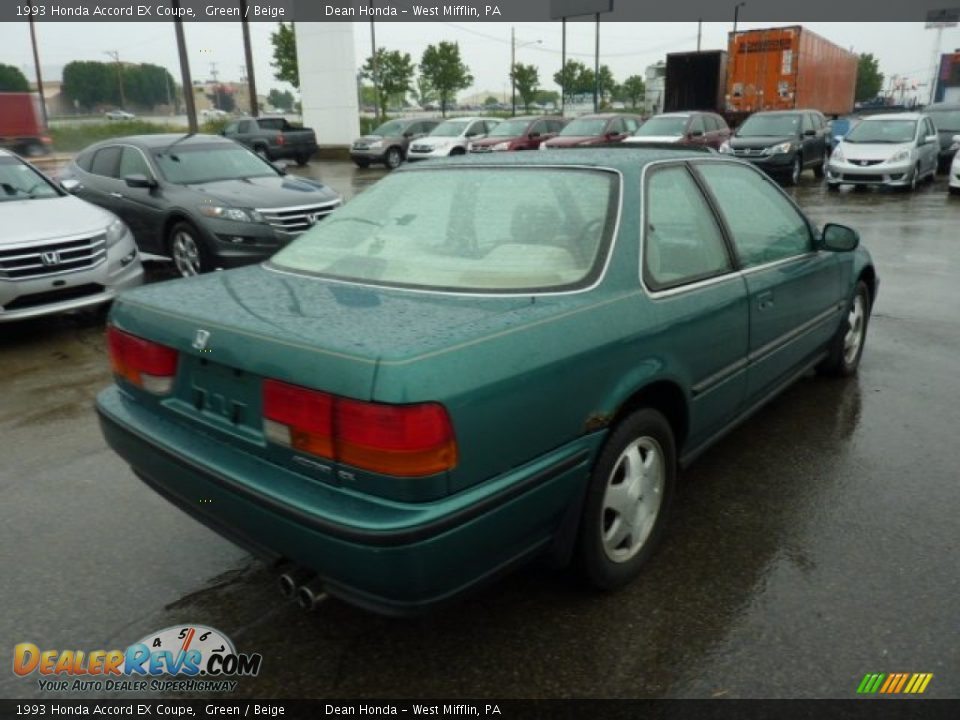1993 Honda Accord EX Coupe Green / Beige Photo #4