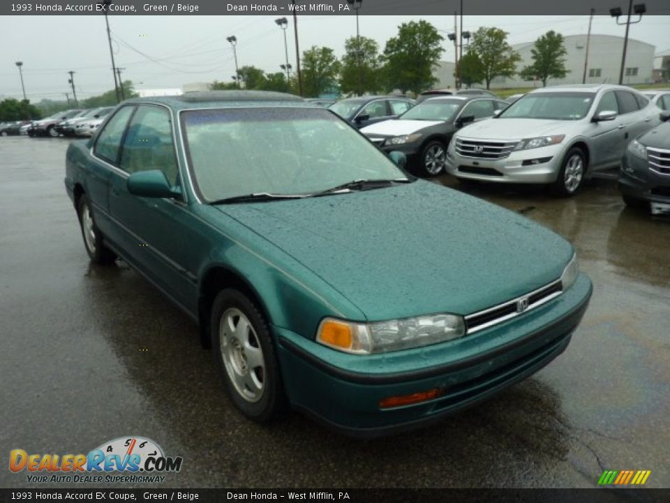 1993 Honda Accord EX Coupe Green / Beige Photo #5