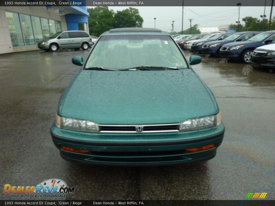 1993 Honda Accord EX Coupe Green / Beige Photo #6