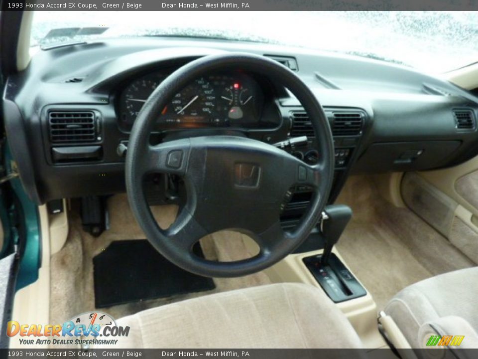 1993 Honda Accord EX Coupe Green / Beige Photo #10
