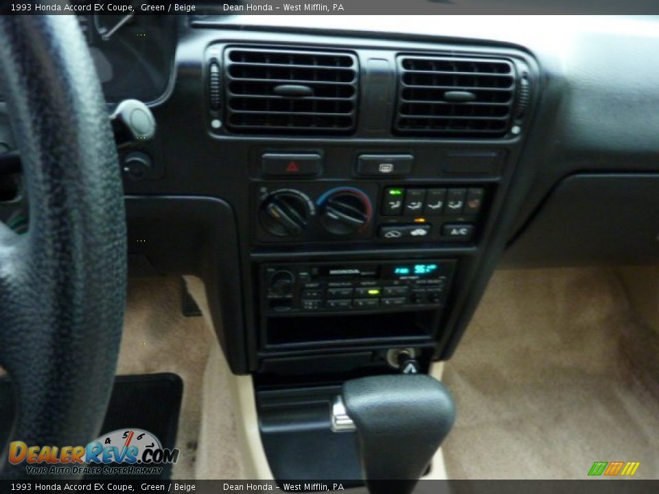 1993 Honda Accord EX Coupe Green / Beige Photo #13