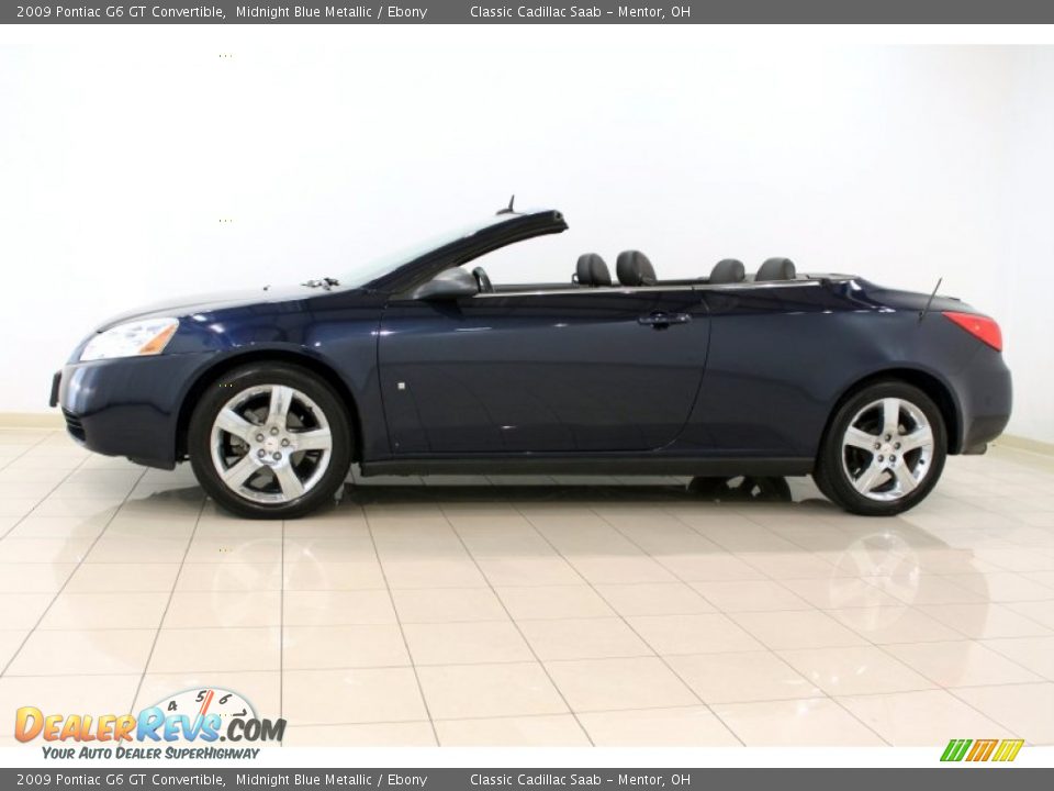 2009 Pontiac G6 GT Convertible Midnight Blue Metallic / Ebony Photo #4