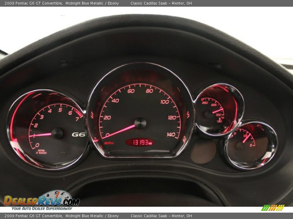 2009 Pontiac G6 GT Convertible Gauges Photo #8