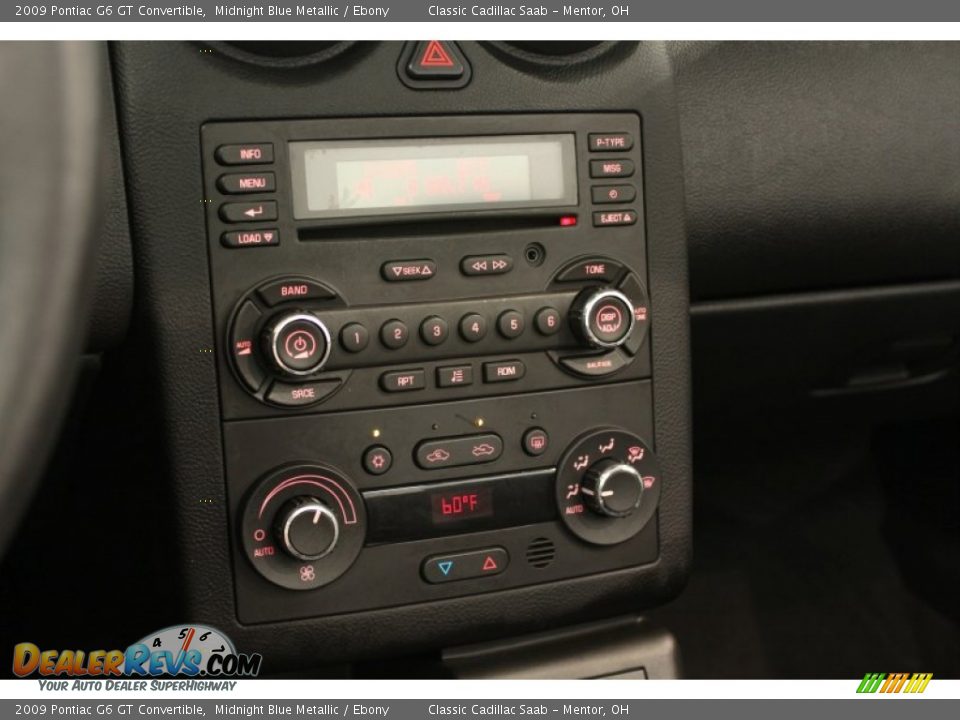 Controls of 2009 Pontiac G6 GT Convertible Photo #9