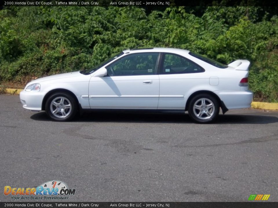 2000 Honda Civic EX Coupe Taffeta White / Dark Gray Photo #3