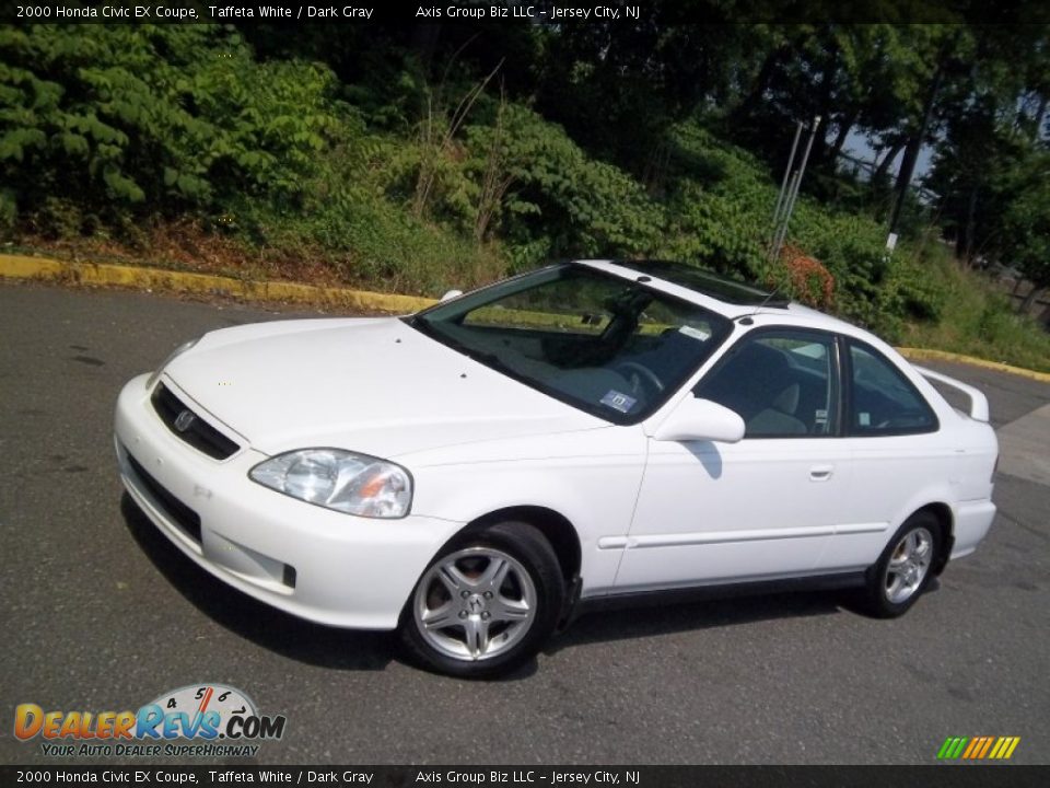 2000 Honda Civic EX Coupe Taffeta White / Dark Gray Photo #22