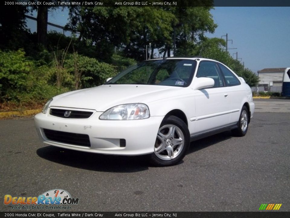 2000 Honda Civic EX Coupe Taffeta White / Dark Gray Photo #23