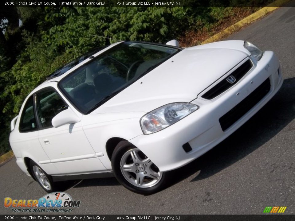 2000 Honda Civic EX Coupe Taffeta White / Dark Gray Photo #27