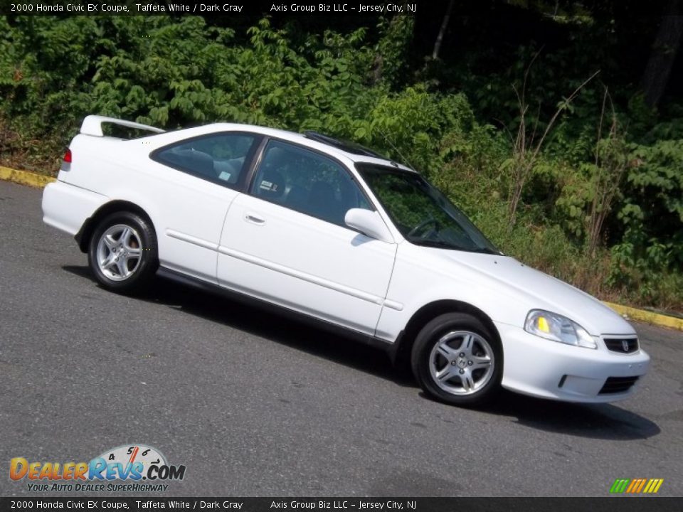 2000 Honda Civic EX Coupe Taffeta White / Dark Gray Photo #29