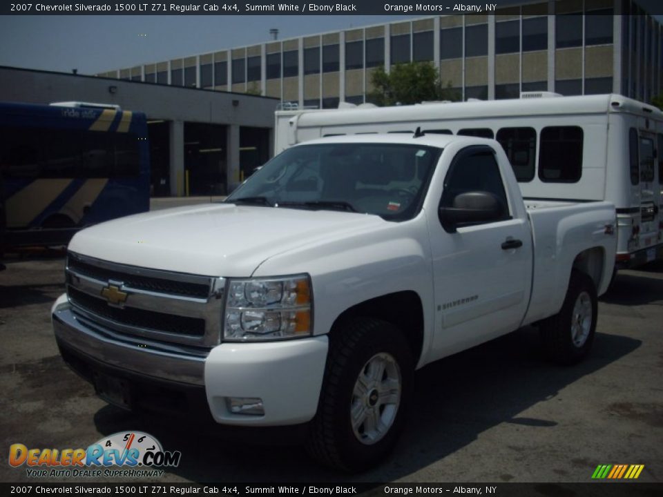 2007 Chevrolet Silverado 1500 LT Z71 Regular Cab 4x4 Summit White / Ebony Black Photo #2