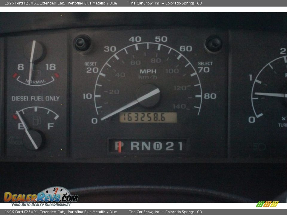 1996 Ford F250 XL Extended Cab Portofino Blue Metallic / Blue Photo #8