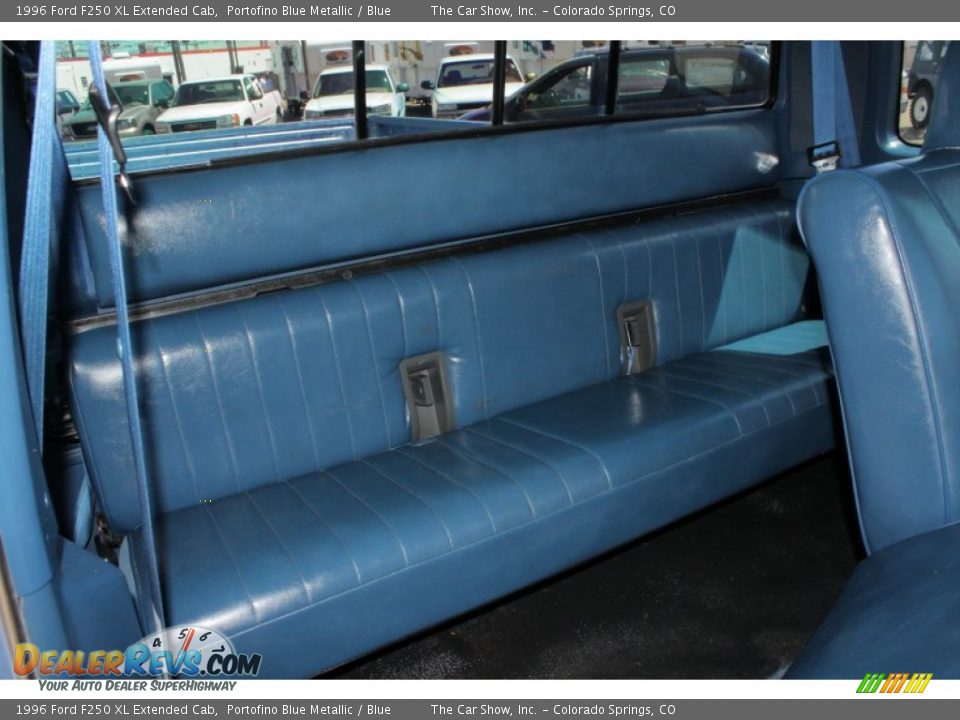 Blue Interior - 1996 Ford F250 XL Extended Cab Photo #11