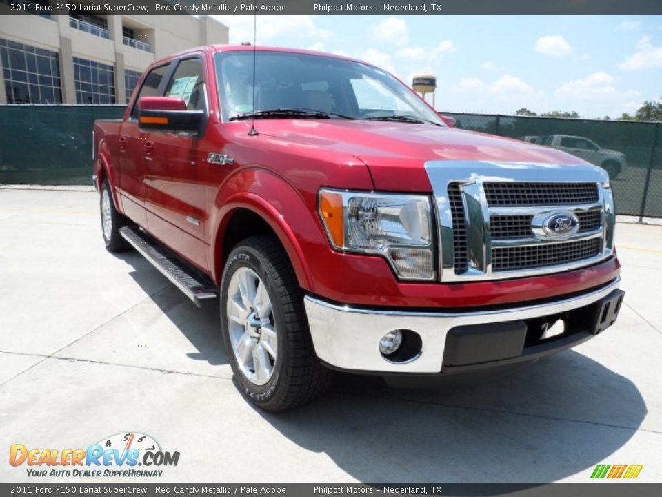 2011 Ford F150 Lariat SuperCrew Red Candy Metallic / Pale Adobe Photo #1