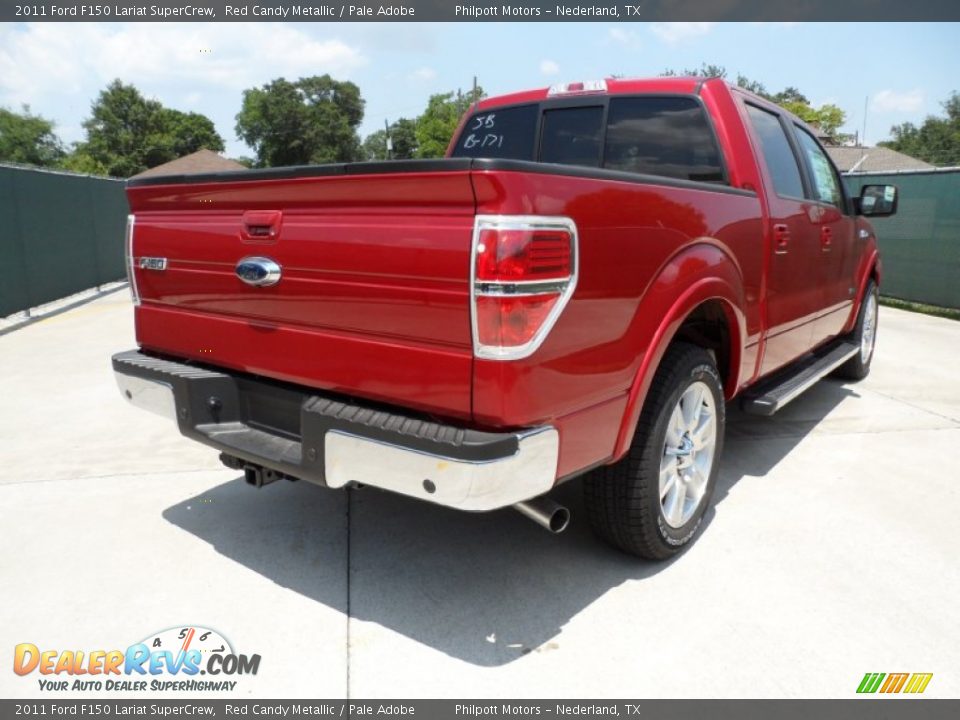 2011 Ford F150 Lariat SuperCrew Red Candy Metallic / Pale Adobe Photo #3