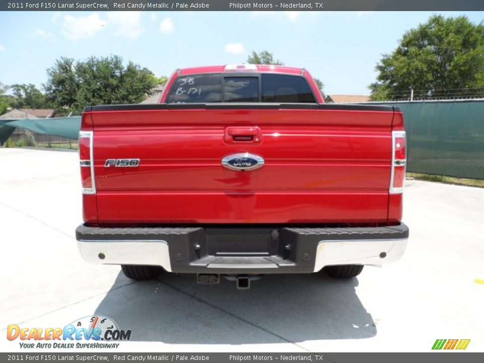 2011 Ford F150 Lariat SuperCrew Red Candy Metallic / Pale Adobe Photo #4