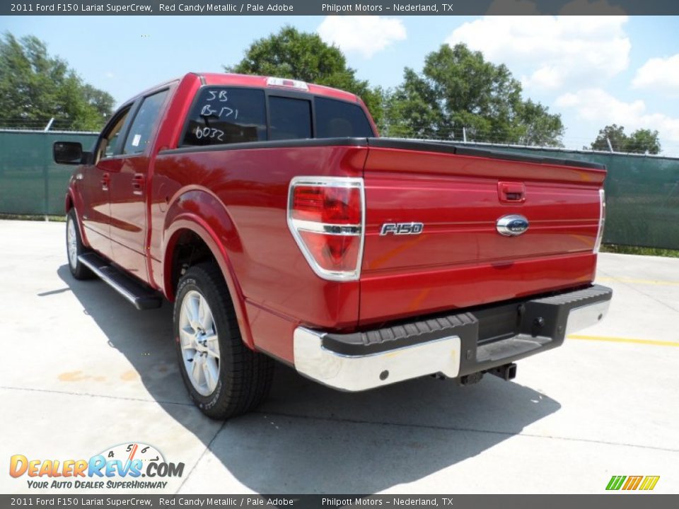 2011 Ford F150 Lariat SuperCrew Red Candy Metallic / Pale Adobe Photo #5