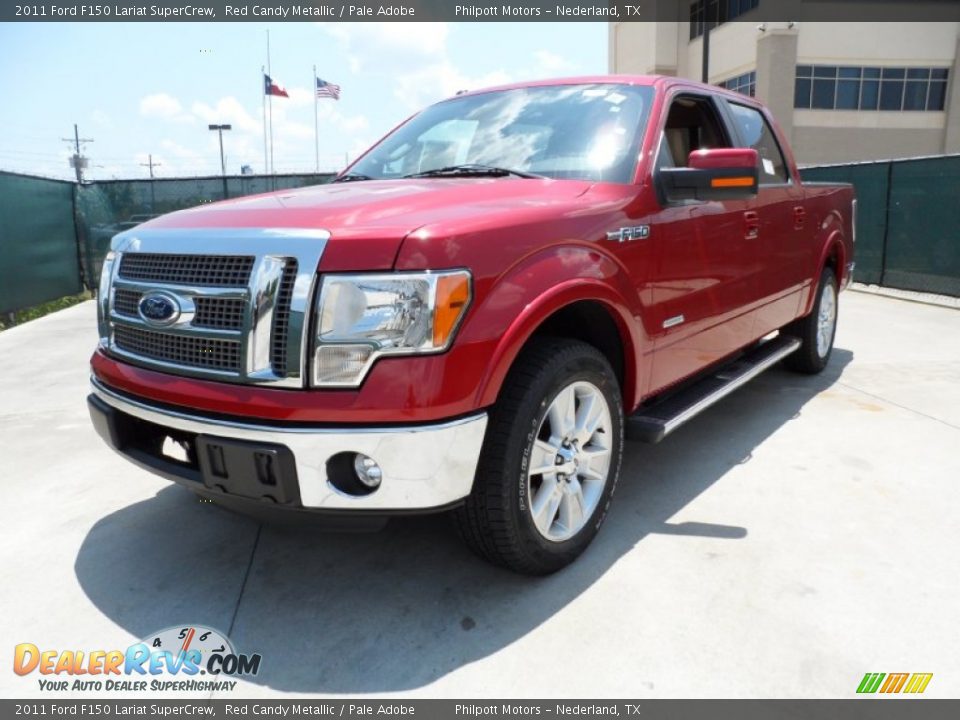 2011 Ford F150 Lariat SuperCrew Red Candy Metallic / Pale Adobe Photo #7