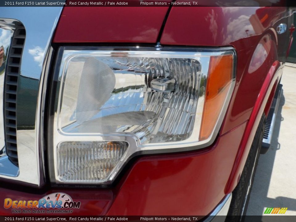 2011 Ford F150 Lariat SuperCrew Red Candy Metallic / Pale Adobe Photo #9