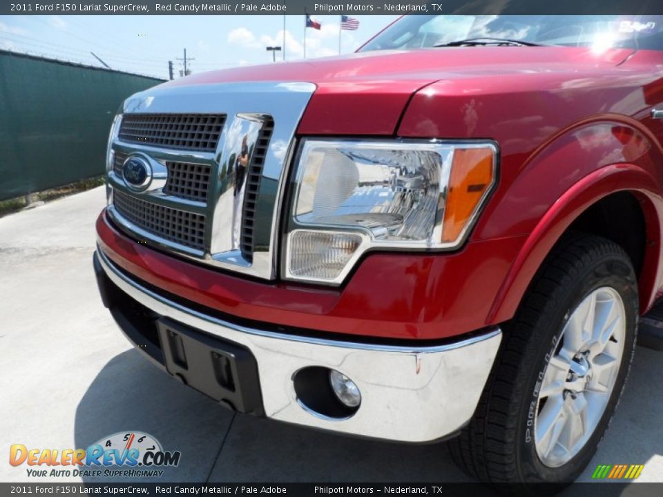 2011 Ford F150 Lariat SuperCrew Red Candy Metallic / Pale Adobe Photo #10