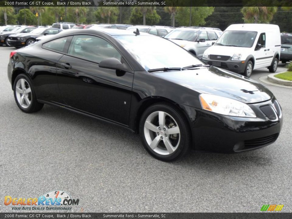 2008 Pontiac G6 GT Coupe Black / Ebony Black Photo #1