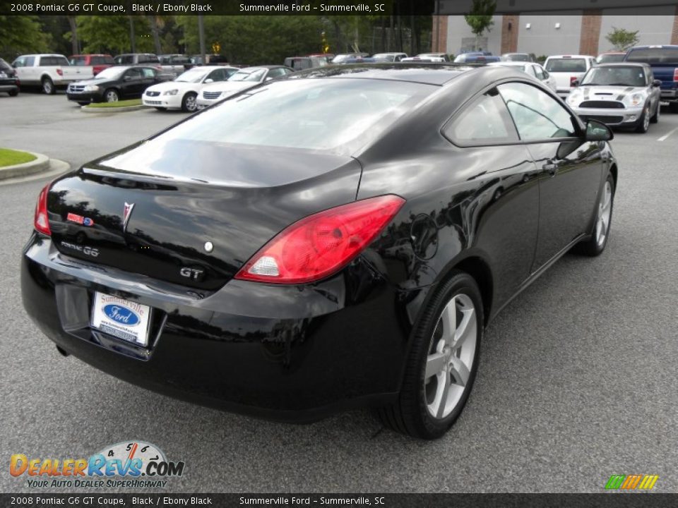 2008 Pontiac G6 GT Coupe Black / Ebony Black Photo #12