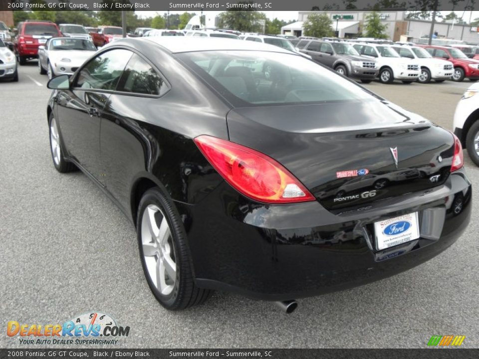 2008 Pontiac G6 GT Coupe Black / Ebony Black Photo #14