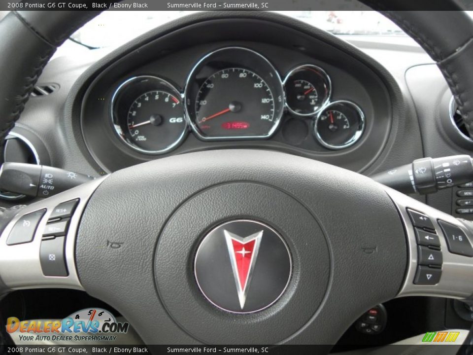 2008 Pontiac G6 GT Coupe Black / Ebony Black Photo #21