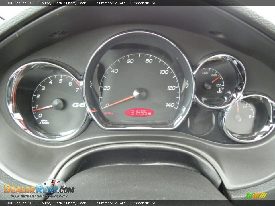 2008 Pontiac G6 GT Coupe Black / Ebony Black Photo #22