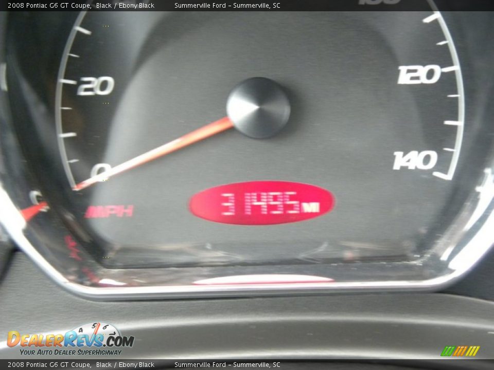 2008 Pontiac G6 GT Coupe Black / Ebony Black Photo #23