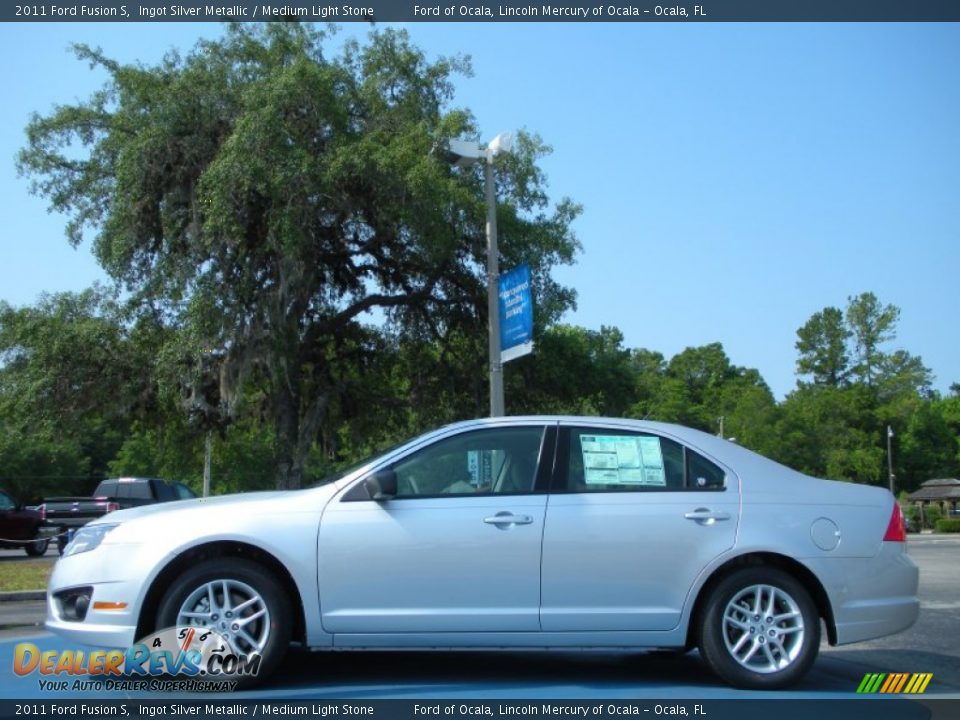 2011 Ford Fusion S Ingot Silver Metallic / Medium Light Stone Photo #2