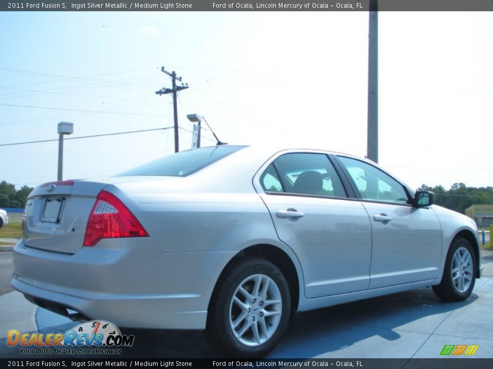 2011 Ford Fusion S Ingot Silver Metallic / Medium Light Stone Photo #3