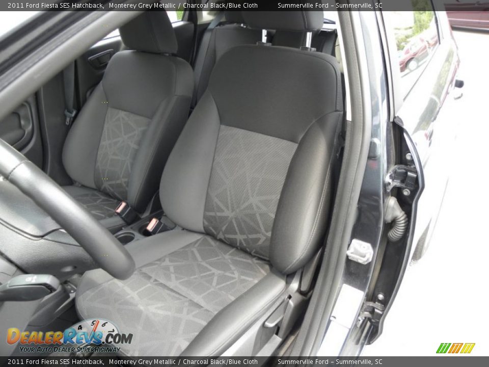 2011 Ford Fiesta SES Hatchback Monterey Grey Metallic / Charcoal Black/Blue Cloth Photo #4