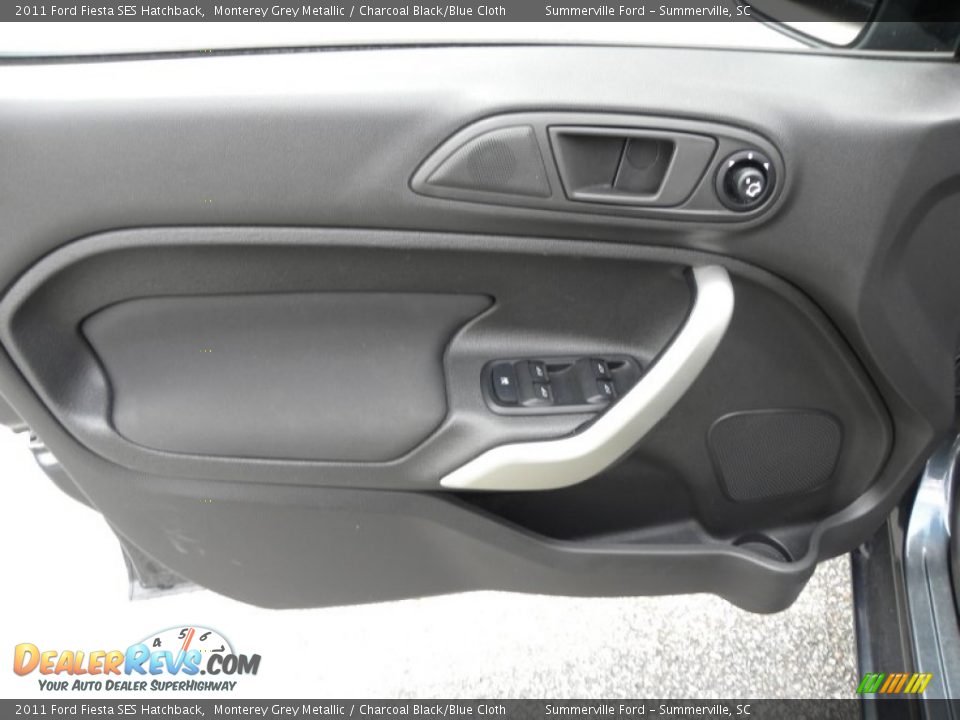2011 Ford Fiesta SES Hatchback Monterey Grey Metallic / Charcoal Black/Blue Cloth Photo #5
