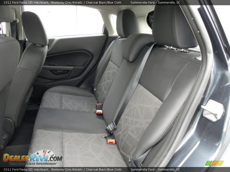 2011 Ford Fiesta SES Hatchback Monterey Grey Metallic / Charcoal Black/Blue Cloth Photo #6