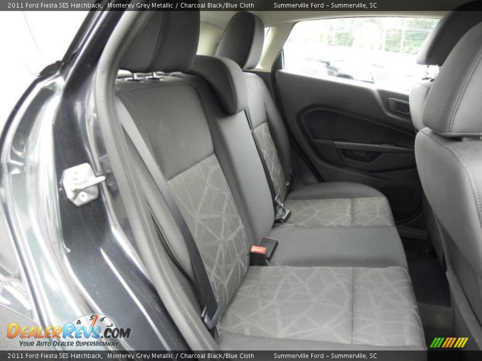 2011 Ford Fiesta SES Hatchback Monterey Grey Metallic / Charcoal Black/Blue Cloth Photo #10