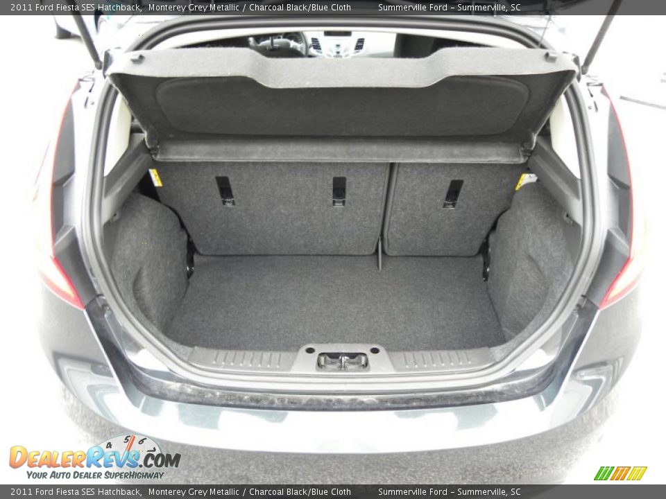 2011 Ford Fiesta SES Hatchback Monterey Grey Metallic / Charcoal Black/Blue Cloth Photo #14