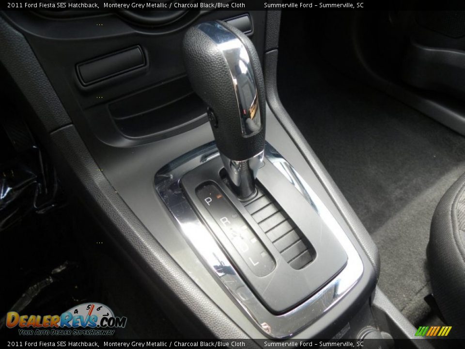 2011 Ford Fiesta SES Hatchback Monterey Grey Metallic / Charcoal Black/Blue Cloth Photo #19