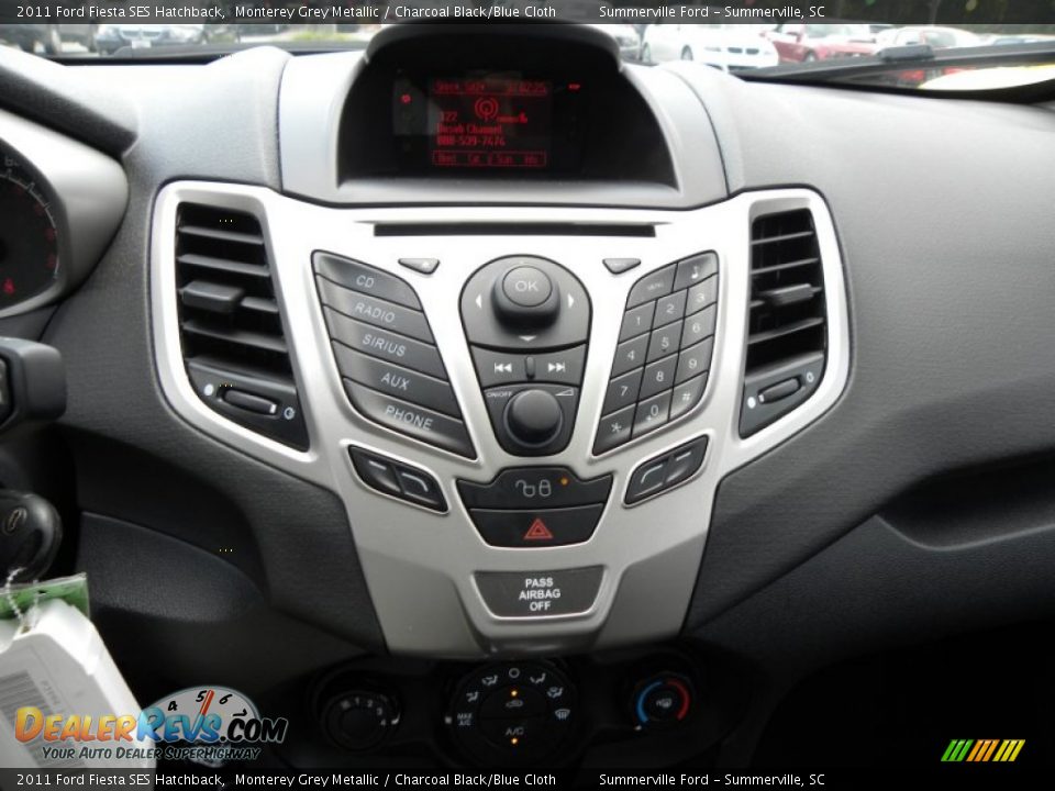 2011 Ford Fiesta SES Hatchback Monterey Grey Metallic / Charcoal Black/Blue Cloth Photo #20