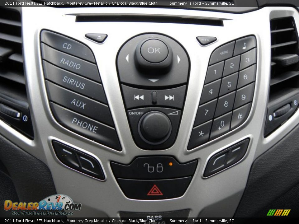 2011 Ford Fiesta SES Hatchback Monterey Grey Metallic / Charcoal Black/Blue Cloth Photo #21