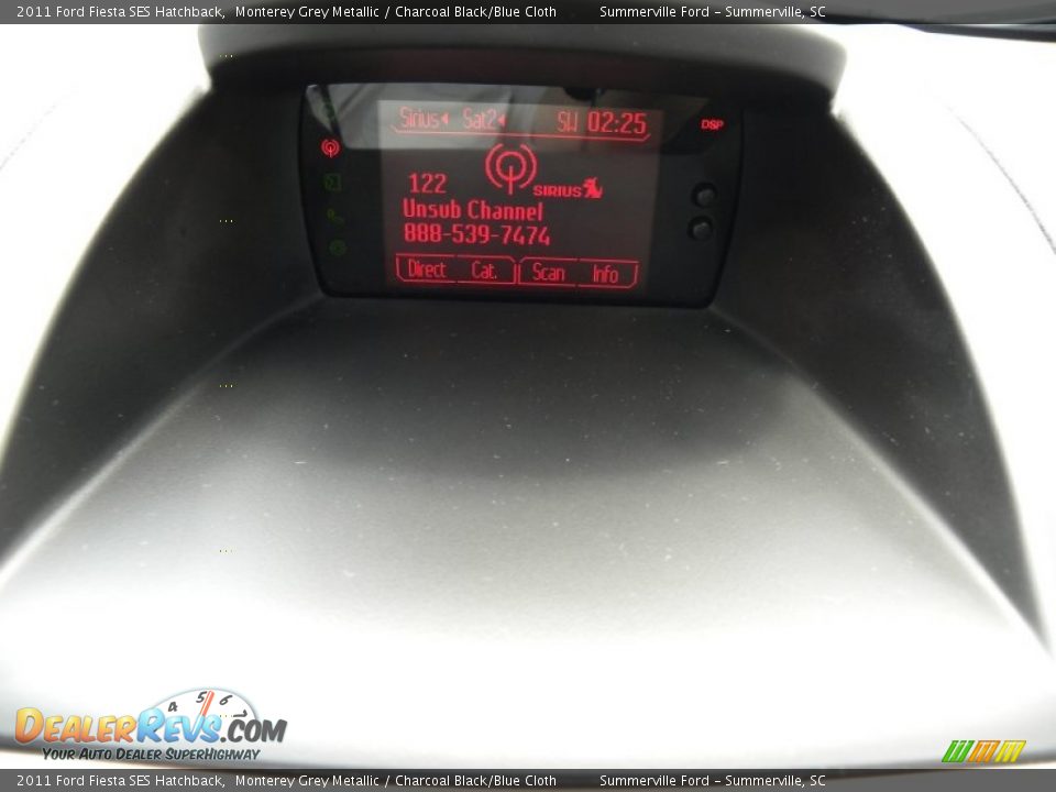2011 Ford Fiesta SES Hatchback Monterey Grey Metallic / Charcoal Black/Blue Cloth Photo #22