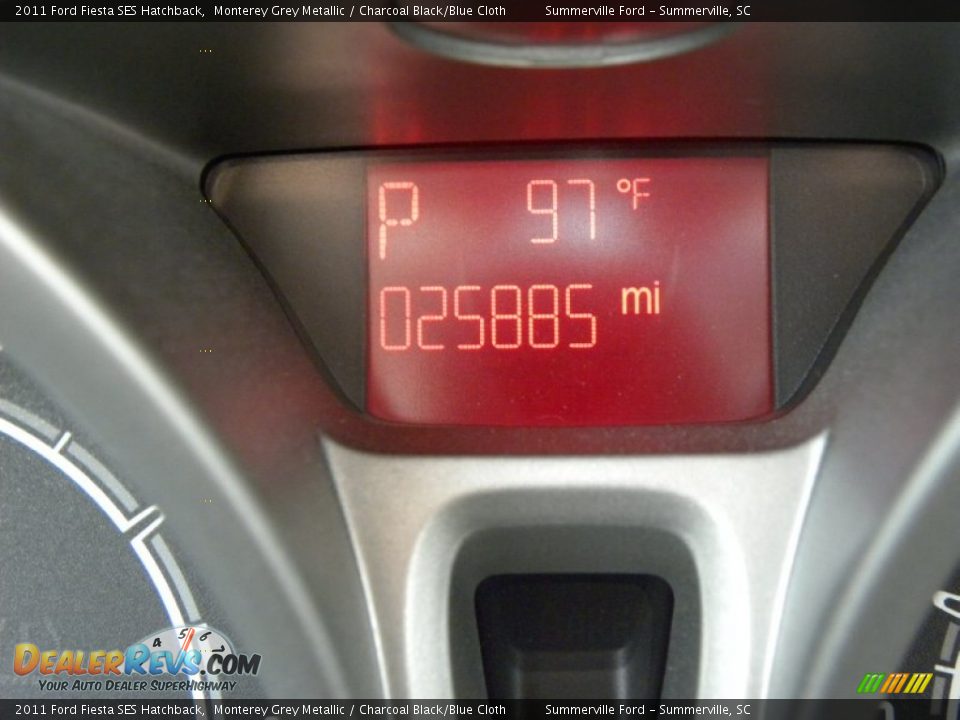 2011 Ford Fiesta SES Hatchback Monterey Grey Metallic / Charcoal Black/Blue Cloth Photo #24
