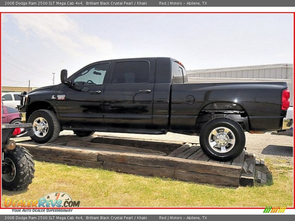 2008 Dodge Ram 2500 SLT Mega Cab 4x4 Brilliant Black Crystal Pearl / Khaki Photo #2