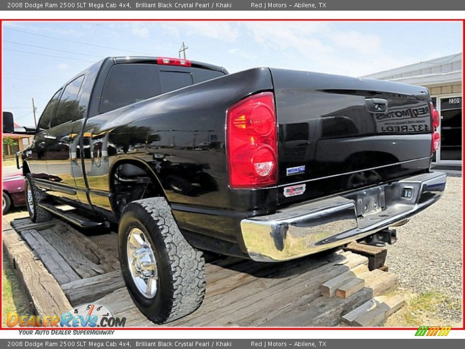 2008 Dodge Ram 2500 SLT Mega Cab 4x4 Brilliant Black Crystal Pearl / Khaki Photo #3