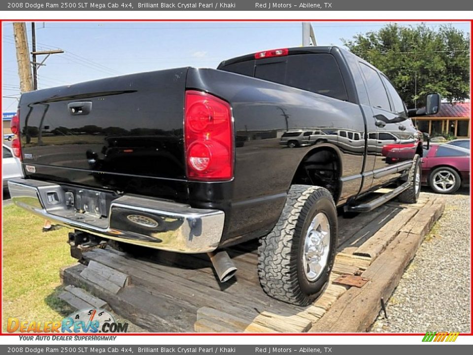 2008 Dodge Ram 2500 SLT Mega Cab 4x4 Brilliant Black Crystal Pearl / Khaki Photo #6