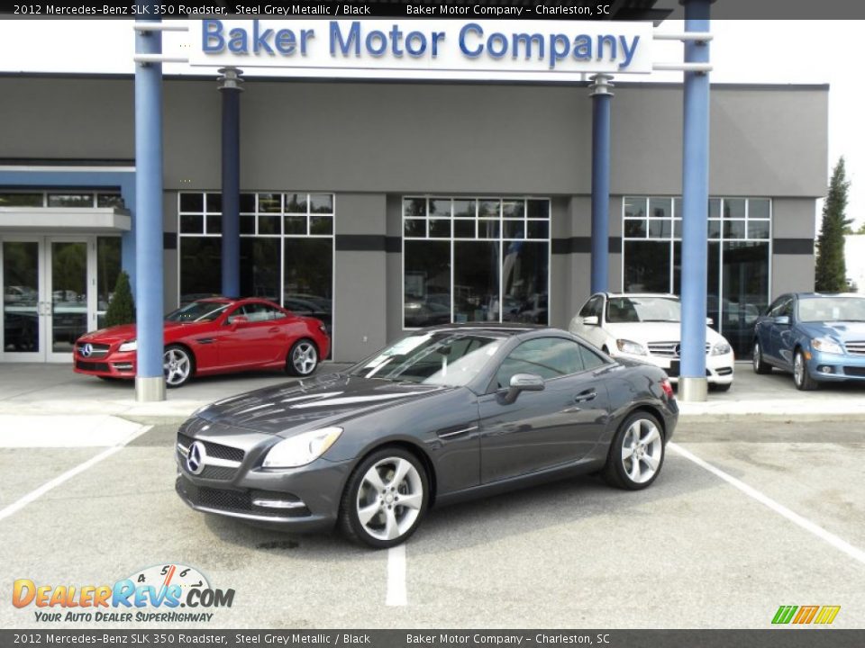 2012 Mercedes-Benz SLK 350 Roadster Steel Grey Metallic / Black Photo #1