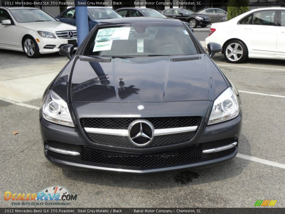 2012 Mercedes-Benz SLK 350 Roadster Steel Grey Metallic / Black Photo #4