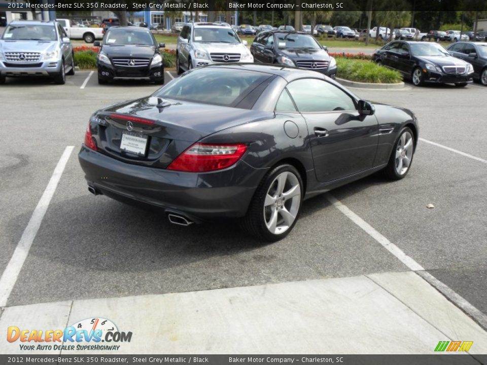 2012 Mercedes-Benz SLK 350 Roadster Steel Grey Metallic / Black Photo #7