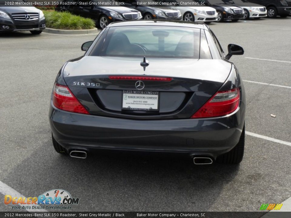 2012 Mercedes-Benz SLK 350 Roadster Steel Grey Metallic / Black Photo #8