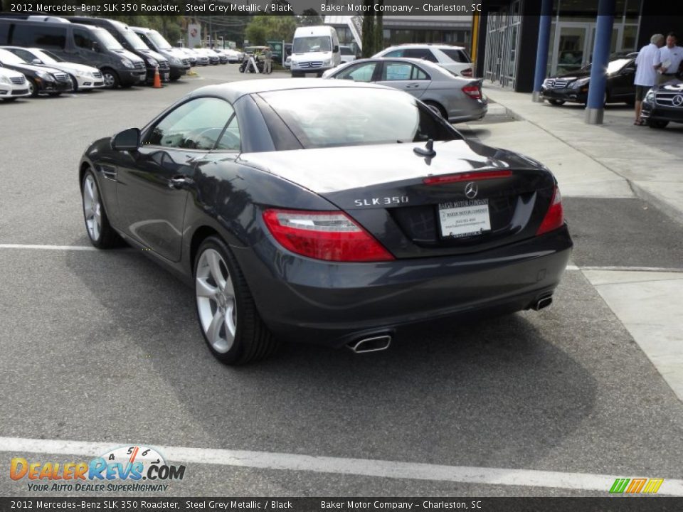 2012 Mercedes-Benz SLK 350 Roadster Steel Grey Metallic / Black Photo #9